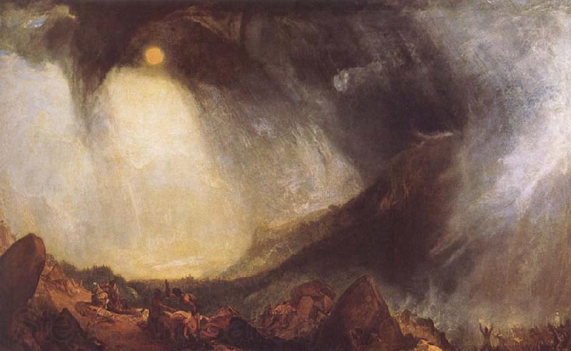 Joseph Mallord William Turner Snow Storm,Hannibal and his Amy Crossing the Alps Norge oil painting art
